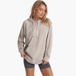 Vuori Halo Oversized Hoodie VW279 Dreamknit oyster Heather Women’s Sz Small